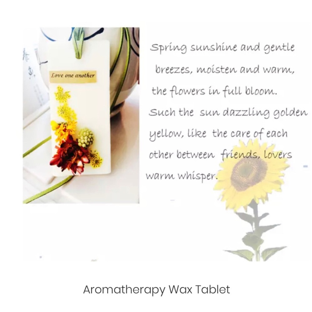 Aromatherapy Wax Tablets with flowers